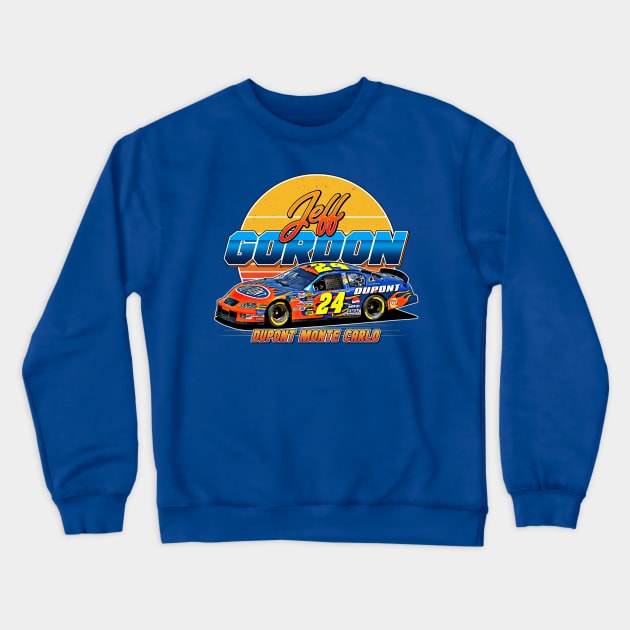 Jeff Gordon Flames 24 Legend Retro Crewneck Sweatshirt by Erianna Bee